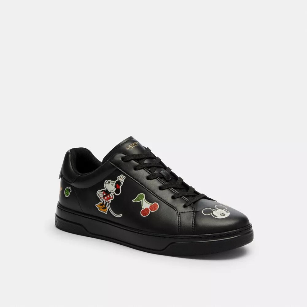 Zapatillas altas de Disney x Coach con estampado de pegatinas