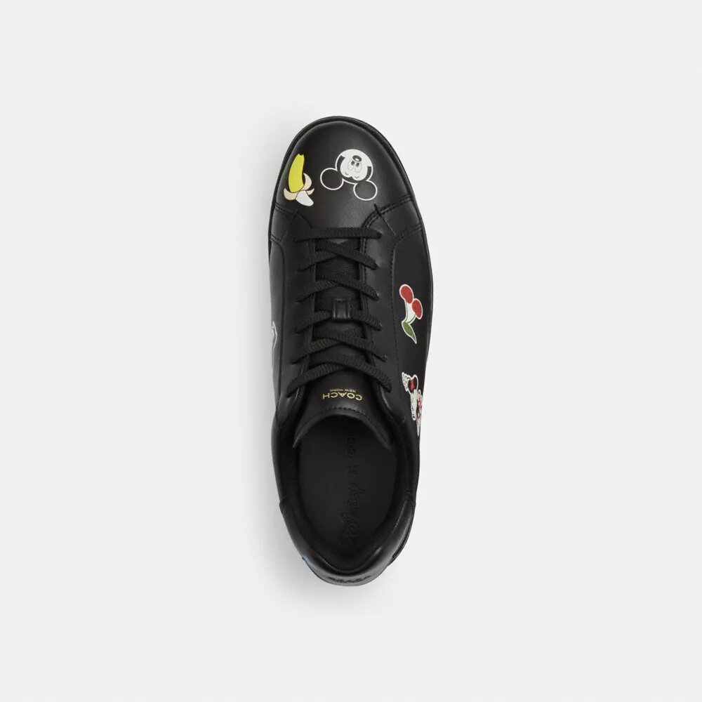 Zapatillas altas de Disney x Coach con estampado de pegatinas