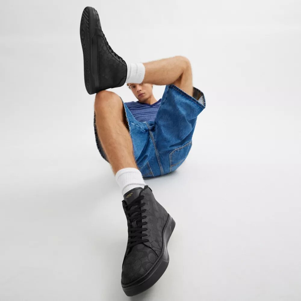 Zapatillas altas High Line en Signature Canvas