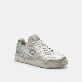 Zapatillas Soho en piel metalizada desgastada