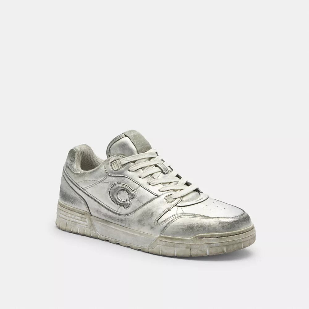 Zapatillas Soho en piel metalizada desgastada