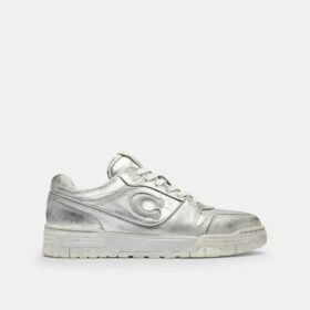 Zapatillas Soho en piel metalizada desgastada