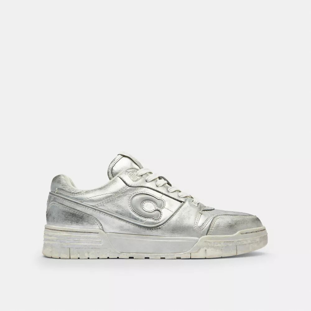 Zapatillas Soho en piel metalizada desgastada