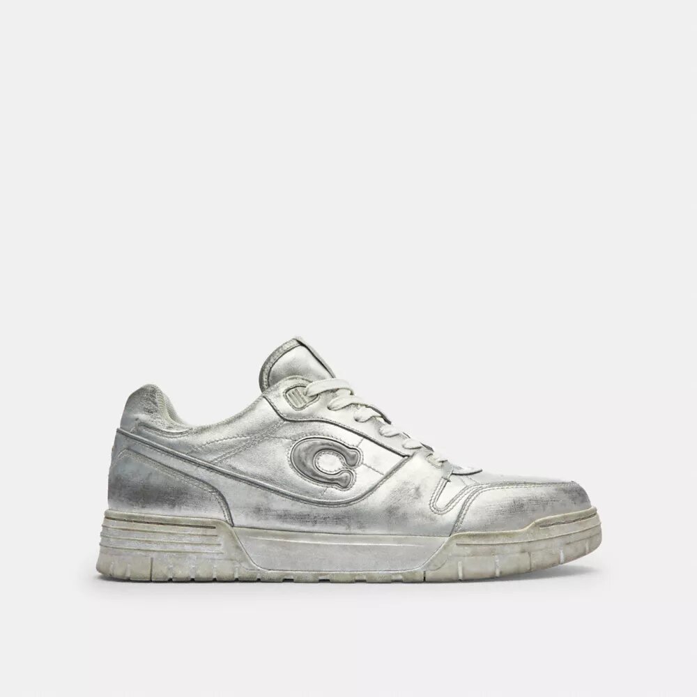 Zapatillas Soho en piel metalizada desgastada
