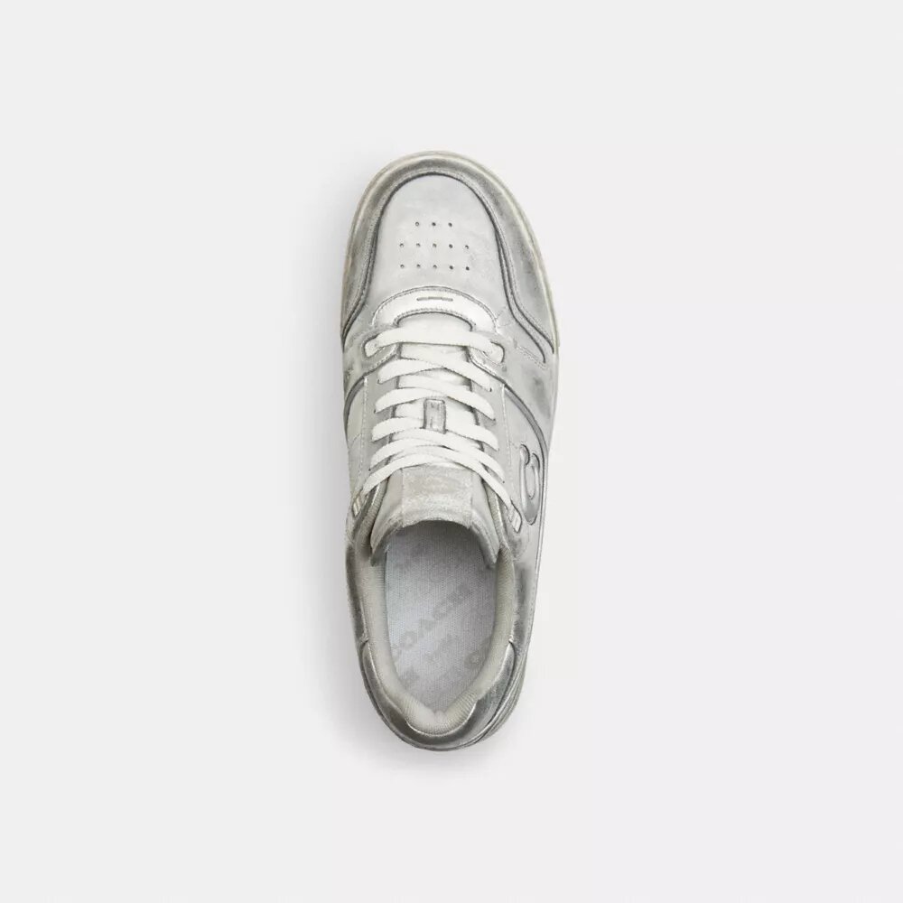 Zapatillas Soho en piel metalizada desgastada