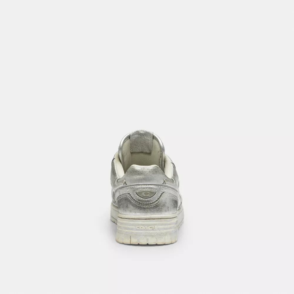 Zapatillas Soho en piel metalizada desgastada
