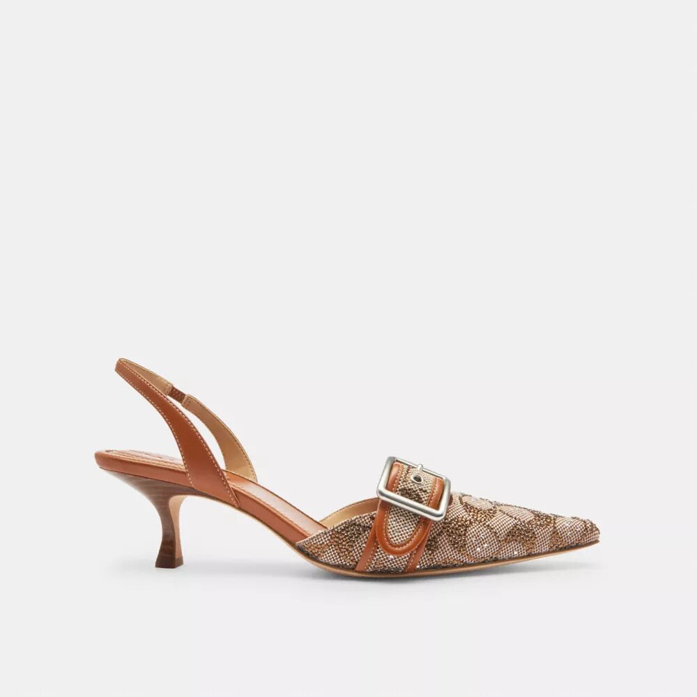 Zapatos destalonados Margot en jacquard cristalino exclusivo