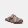 Zuecos con hebilla en jacquard exclusivo