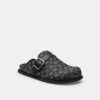 Zuecos con hebilla en jacquard exclusivo