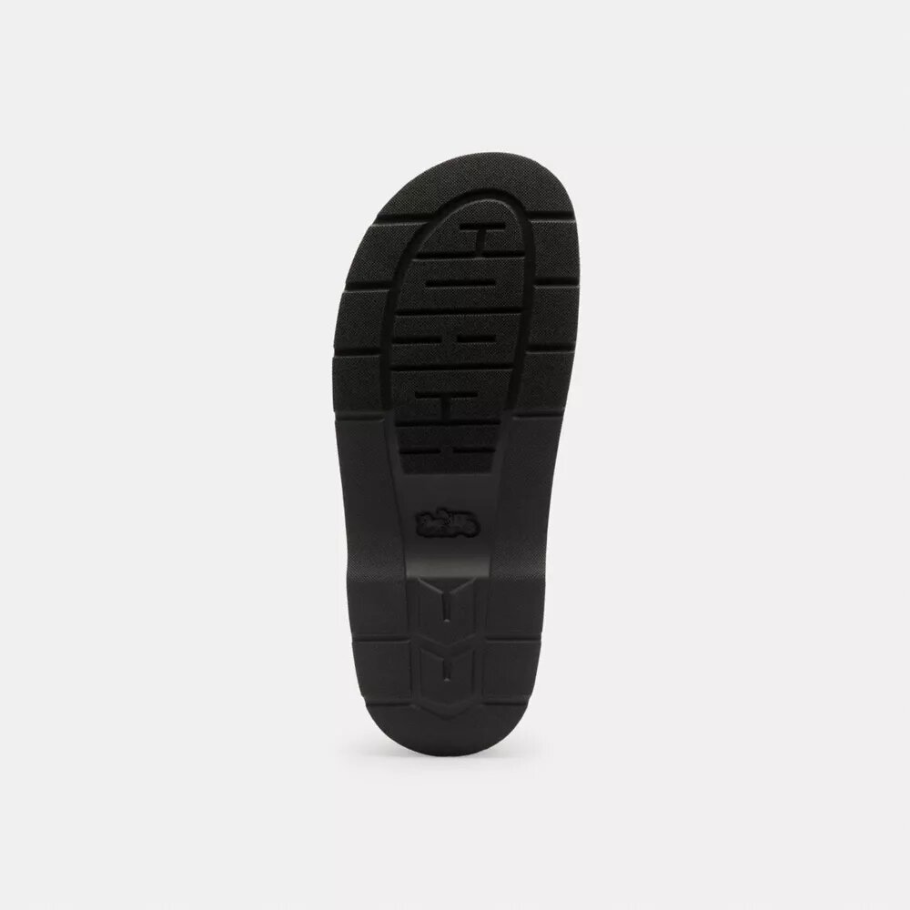 Zuecos de plataforma en forma de «C» en denim desgastado